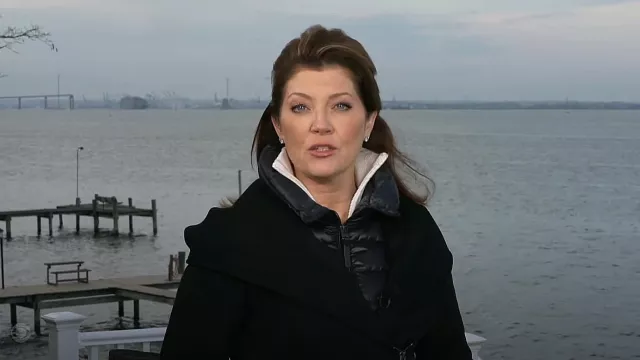 Mackage Shia Z Wool Blend Coat worn by Norah O'Donnell as seen in CBS Evening News on  March 26, 2024