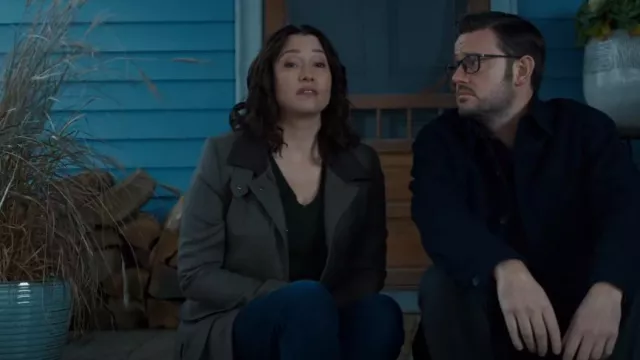 Schöffel Lilymere Jacket Loden Green Herringbone Tweed worn by Kat Landry (Chyler Leigh) as seen in The Way Home (S02E09)