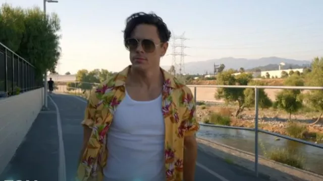 Buffalo David Bitton Men's Short Sleeve Printed Button Down worn by Tom Sandoval as seen in Vanderpump Rules (S11E09)