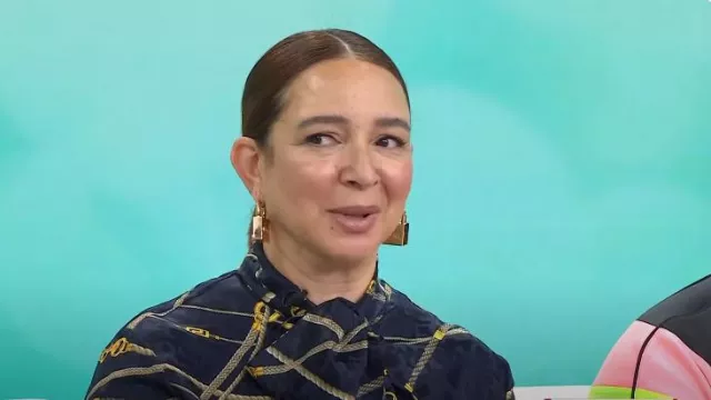 Versace Gre­ca Pad­lock Ear­rings worn by Maya Rudolph as seen in Today  with Hoda & Jenna on March 27, 2024