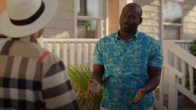 Uxzdx Casual Short Sleeve Hawaiian Shirt worn by Benny (Isaiah Johnson) as seen in Florida Man (S01E05)