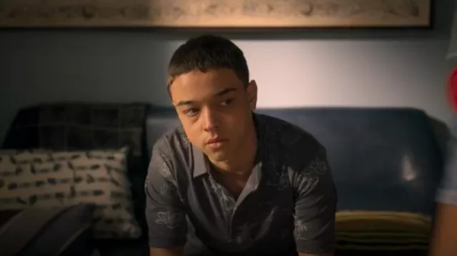 Travis Mathew Day Man Short Sleeve Polo worn by Ruby Martinez (Jason Genao) as seen in On My Block (S04E01)