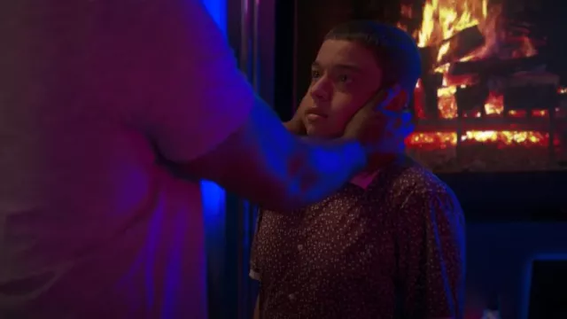 Michael Kors Men's Slim-Fit Stretch Geo-Print Shirt & Reviews - Casual Button-Down Shirts worn by Ruby Martinez (Jason Genao) as seen in On My Block (S04E02)