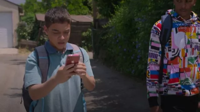 Original Pengium Color Blockbirds Eye Polo worn by Ruby Martinez (Jason Genao) as seen in On My Block (S04E05)