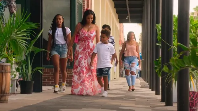 Express Cutout Maxi Dress worn by Sharelle Rosado as seen in Selling Tampa (S01E07)