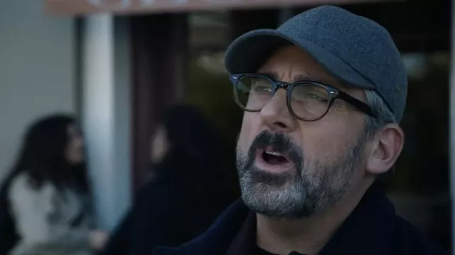 Zegna XXX Blue Cashmere Cap worn by Mitch Kessler (Steve Carell) as seen in The Morning Show (S02E03)