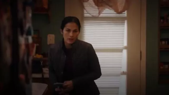 Barbour Quilt Jack­et worn by Thony (Elodie Yung) as seen in The Cleaning Lady (S03E04)