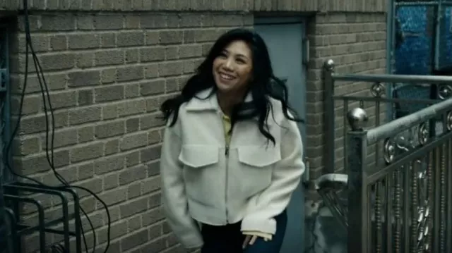 Zara Cropped Bouclé Jack­et worn by Melody 'Mel' Bayani (Liza Lapira) as seen in The Equalizer (S04E05)