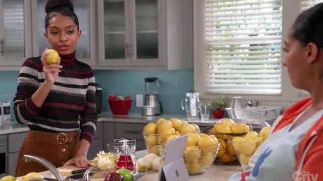 The Mini Leather Skirt Zara Of Zoey Johnson Yara Shahidi In A Black Ish S03e12 Spotern 