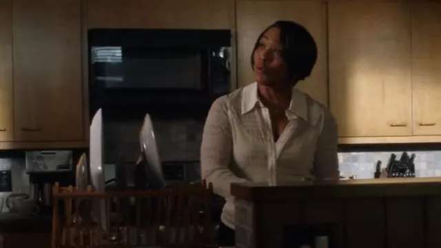 Simkhai Robin Mesh Top worn by Athena Grant (Angela Bassett) as seen in 9-1-1 (S07E04)