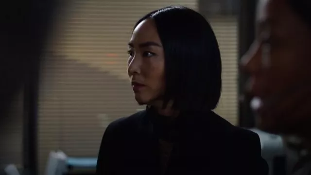 Unttld Andria Jacket worn by Stella Bak (Greta Lee) as seen in The Morning Show (S02E08)