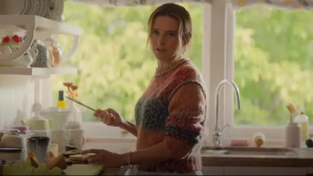 Acne Studios Patterned-intarsia Round-neck Jumper worn by Savannah (Georgia Flood) as seen in Apples Never Fall (S01E07)