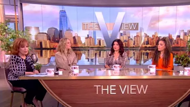 Agolde Sil­ka Or­gan­ic Den­im Jump­suit worn by Sara Haines as seen in The View on April 5, 2024