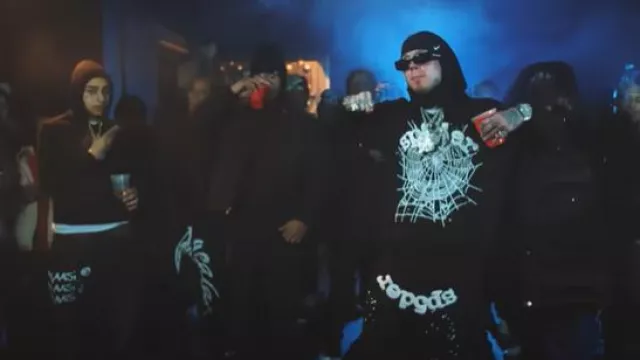 Balenciaga Black 'Max Rectangle' Sunglasses (BB0260S) worn by Millyz in Millyz ft. Meek Mill - Soul Survivor (Official Video)