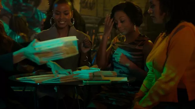 McQ Alexander McQueen Tiger Print Dress worn by Renee (Bresha Webb) as seen in Run the World (S01E01)