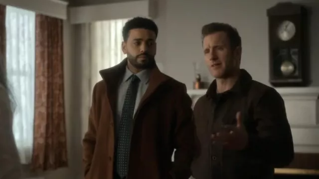 Mango Wool Funnel Neck Coat worn by Mike Sherman (Ryan Broussard) as seen in Alert: Missing Persons Unit (S02E06)