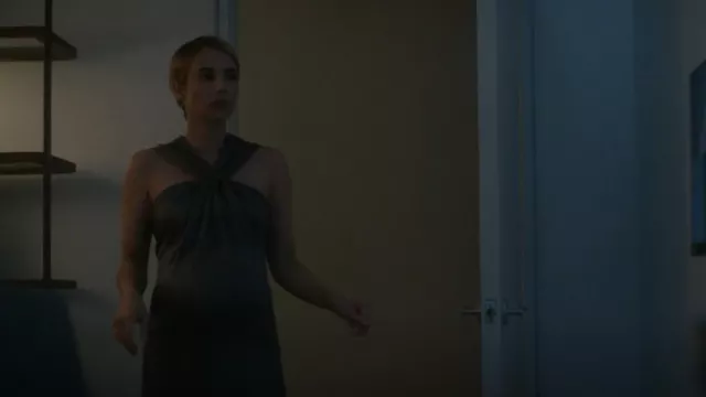 Giorgio Armani Silk Halterneck Column Gown worn by Madison Montgomery (Emma Roberts) as seen in American Horror Story (S12E06)