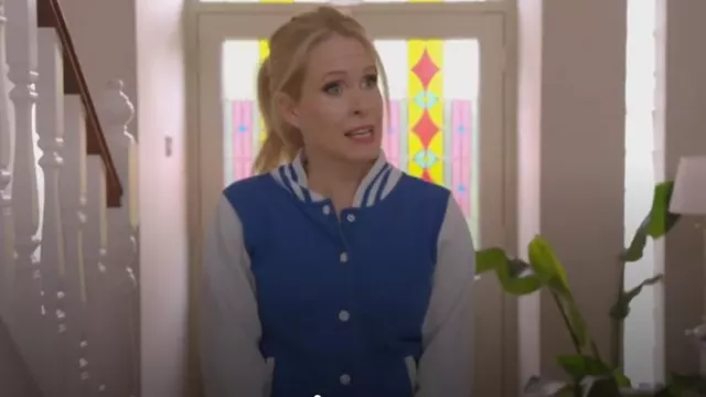 Uneek UC526 Ladies Var­si­ty Jack­et worn by Lucy (Lucy Beaumont) as seen in Meet the Richardsons (S05E01)