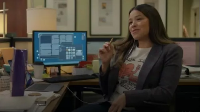 Veronica Beard Lawrence Blazer worn by Nell Serrano (Gina Rodriguez) as seen in Not Dead Yet (S02E07)