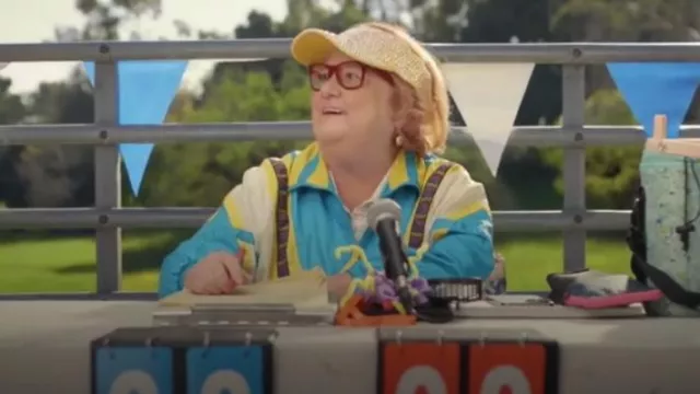 Surkat Store Bling Rhinestones Sun Visor Hats worn by Tina (Maile Flanagan) as seen in Not Dead Yet (S02E07)