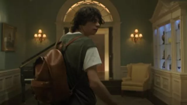 Brunello Cucinelli Brown Leather Backpack worn by Jake Wheeler (Zackary Arthur) as seen in Chucky (S03E05)
