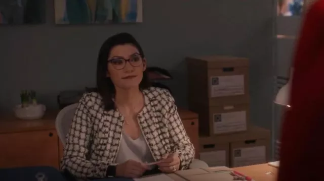 Karl Lagerfeld Paris Tweed Jacket worn by Susan (Inga Schlingmann) as seen in So Help Me Todd (S02E05)