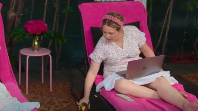 Jennifer Behr Lori Headband worn by Joanna Teplin as seen in Get Organized with The Home Edit (S02E07)