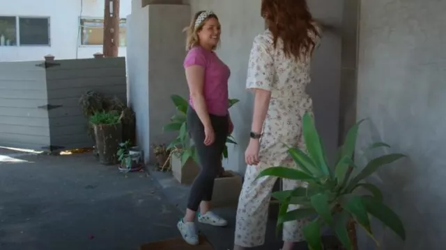 Saint Laurent Court Classic SL/06 Metallic Star Leather Sneakers worn by Joanna Teplin as seen in Get Organized with The Home Edit (S02E07)