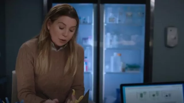 Ralph Lauren The Iconic Sweater worn by Meredith Grey (Ellen Pompeo) as seen in Grey's Anatomy (S20E05)