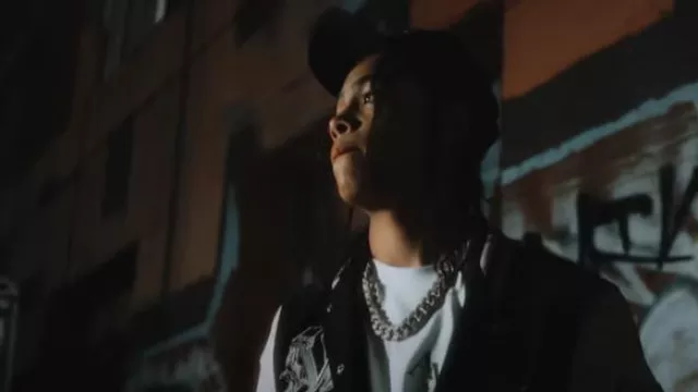 Amiri Black Script Trucker Hat worn by Sugarhill Ddot in Tweakin