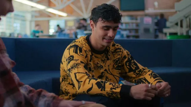 Pass Port 11 Year Knitted Crew worn by Malakai Mitchell (Thomas Weatherall) as seen in Heartbreak High (S02E03)