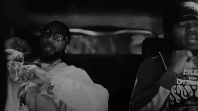 Kidsuper Studios Beige 'Brooklyn Botanics' Track Jacket worn by Key Glock in Zo Trapalot & Key Glock - Tag Team (Official Music Video)