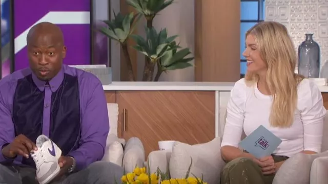 A.L.C. Karlie Tee worn by Amanda Kloots as seen in The Talk on April 15, 2024