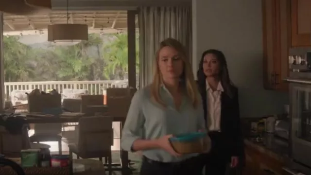 Zara Satin Blouse worn by Kate Whistler (Tori Anderson) as seen in NCIS: Hawai'i (S03E07)