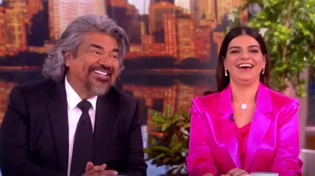Cinq a Sept Kylie Blazer worn by Mayan Lopez as seen in The View on April 15, 2024