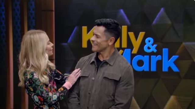 Neiman Marcus Suede Trucker worn by Mark Consuelos as seen in LIVE with Kelly and Mark on April 17, 2024