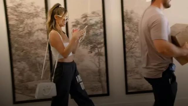 Peta & Jain Jaden Crossbody Bag White Croc worn by Scheana Shay as seen in Vanderpump Rules (S11E12)