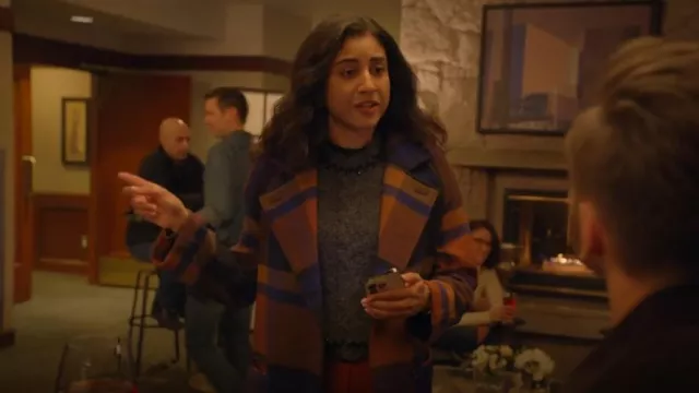 Avec Les Filles Walker Relaxed Fit Plaid Coat worn by Emily Price (Vella Lovell) as seen in Animal Control (S02E06)