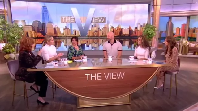Theory High Waist Crop Slim Fit Pants worn by Joy Behar as seen in The View on  April 19, 2024