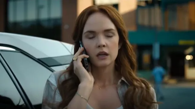 Mejuri Layered Opal Necklace worn by Maggie Sullivan (Morgan Kohan) as seen in Sullivan's Crossing (S02E01)