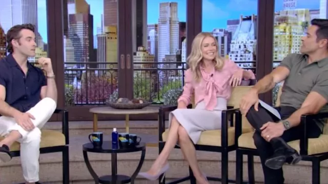 Celine Loose Shirt worn by Kelly Ripa as seen in LIVE with Kelly and Mark on April 18, 2024