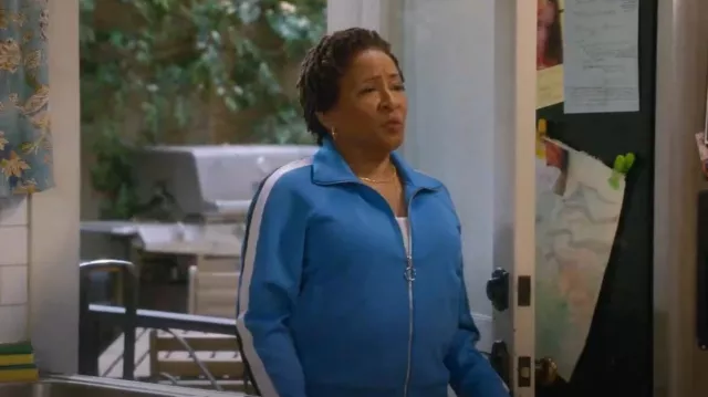 Pam & Gela The Clas­sic Gela Track Jack­et worn by Lucretia Turner (Wanda Sykes) as seen in The Upshaws (S05E01)