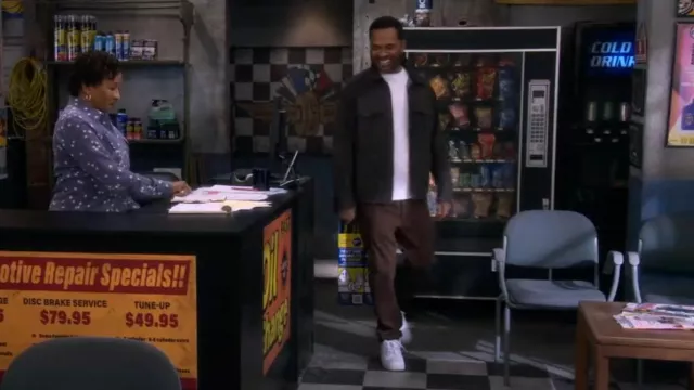 Nike Air Force 1 worn by Bernard Upshaw (Mike Epps) as seen in The Upshaws (S05E02)