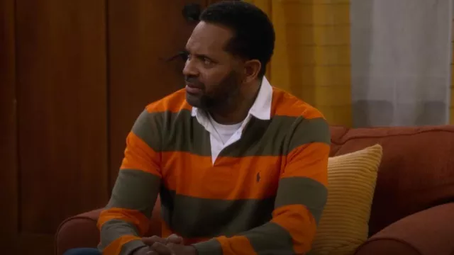 Ralph Lauren The Icon­ic Rug­by Shirt worn by Bernard Upshaw (Mike Epps) as seen in The Upshaws (S05E03)