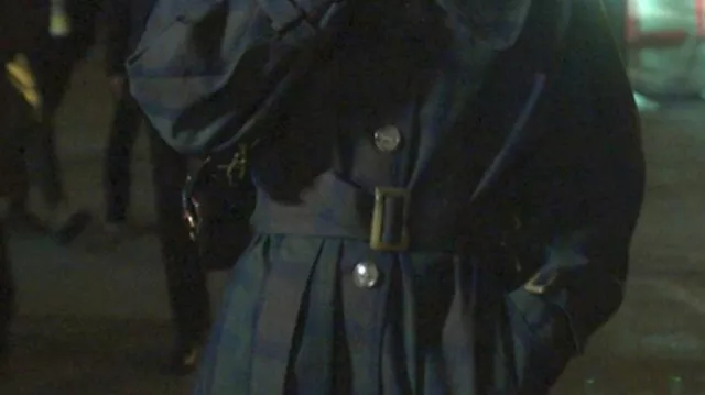 Belted Plaid Coat of Sadie McCarthy (Melissa Benoist) as seen in The Girls on the Bus (S01)