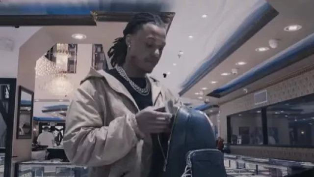 Louis Vuitton Damier Infini Campus Backpack Black worn by Skilla Baby in Skilla Baby - Free Big Meech (Official Video)