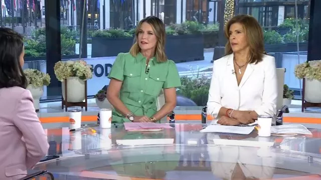 Cinq a Sept Khloe Ruched Sleeve Blazer worn by Hoda Kotb as seen in Today on April 23, 2024