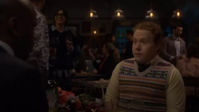 Polo Ralph Lauren Fair Isle Cotton-Cashmere Sweater Vest worn by Mason (Jimmy Bellinger) as seen in Not Dead Yet (S02E10)