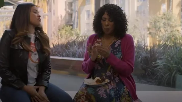 Johnny Was Delfino Bias Dress In Multi worn by Cricket (Angela E. Gibbs) as seen in Not Dead Yet (S02E10)