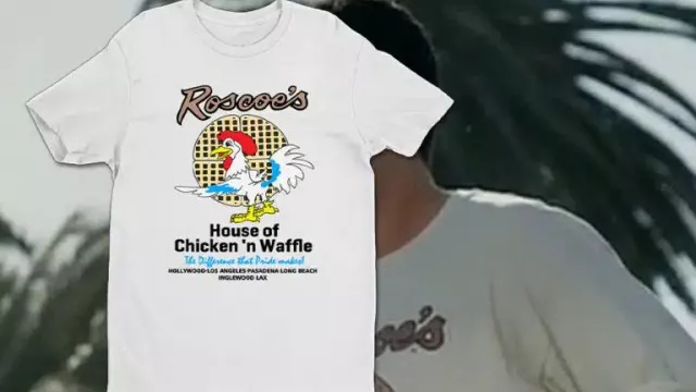 Roscoe’s House of Chicken ‘n Waffles T Shirt of George Simmons (Adam Sandler) in Funny People